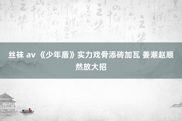 丝袜 av 《少年盾》实力戏骨添砖加瓦 姜潮赵顺然放大招