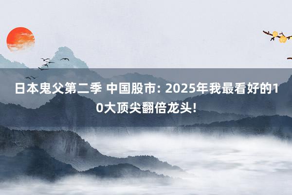 日本鬼父第二季 中国股市: 2025年我最看好的10大顶尖翻倍龙头!